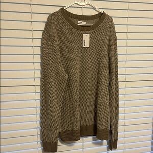Sonoma Men's Crewneck Sweater in Brown and Cream